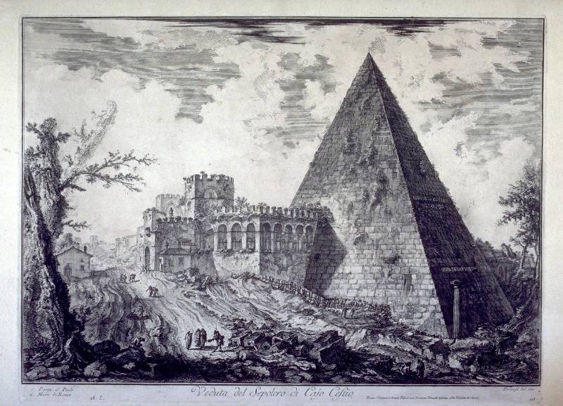 Giovanni-Battista-Piranesi-Views-of-Rome-Pyramid-of-Caius-Cestius-1755-painting-artwork-print
